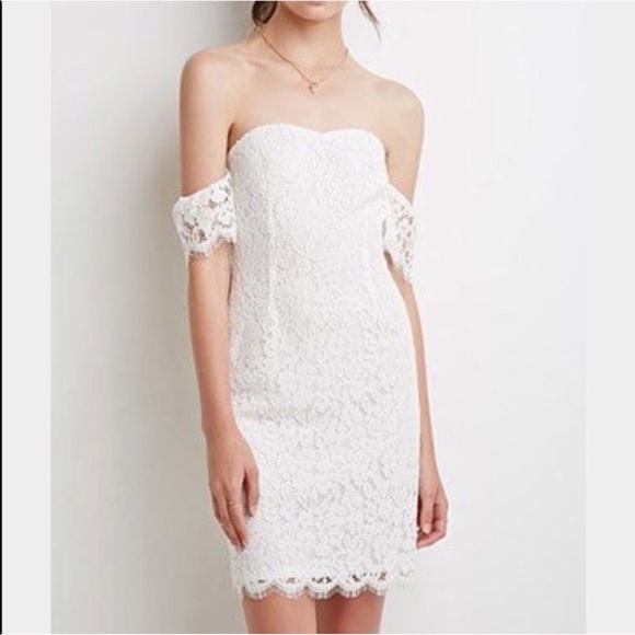 Off-The-Shoulder Lace Dress - Picture 2 of 5